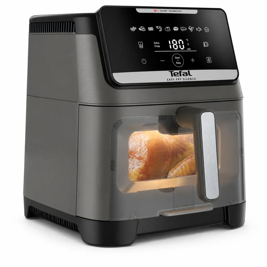 Tefal Easy Fry Silence EY846H – cichy airfryer z oknem 7,5 l